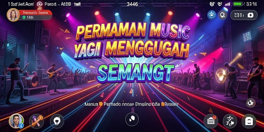 Screenshot utama 3446 menunjukkan pemain menikmati permainan musik yang seru.