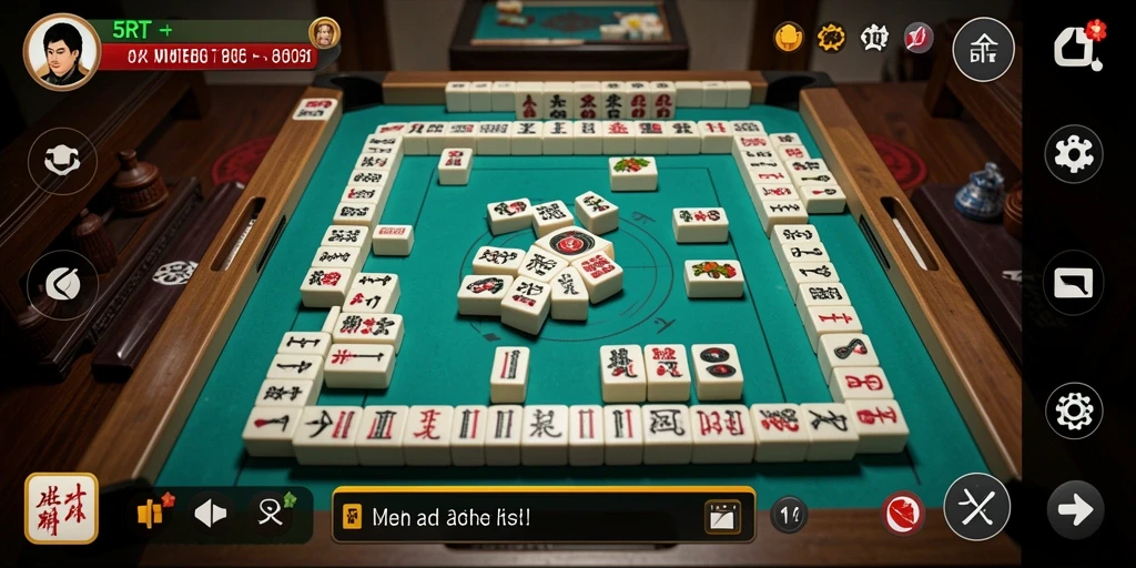Tampilan permainan Mahjong di 5RT yang menarik dan seru.
