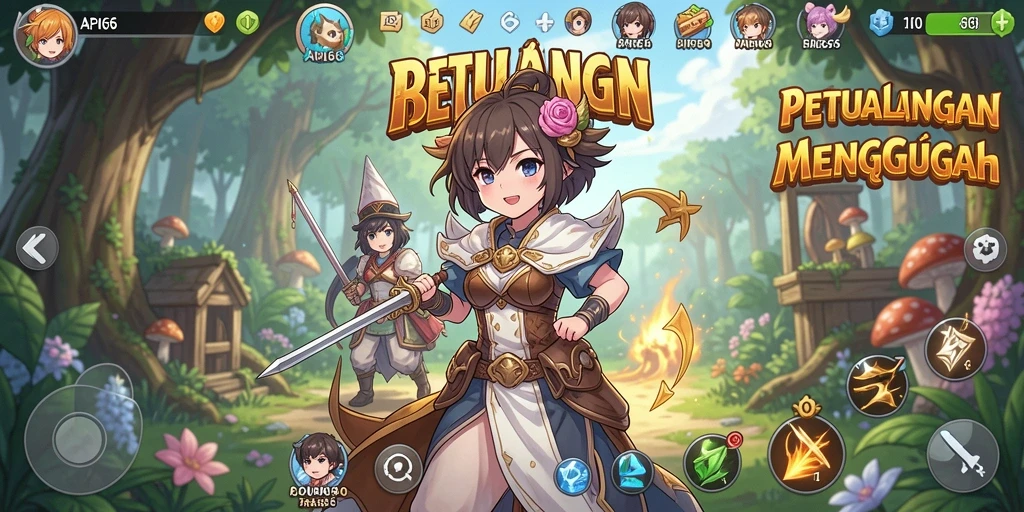 Tampilan gameplay yang menampilkan karakter dan aksi Epic