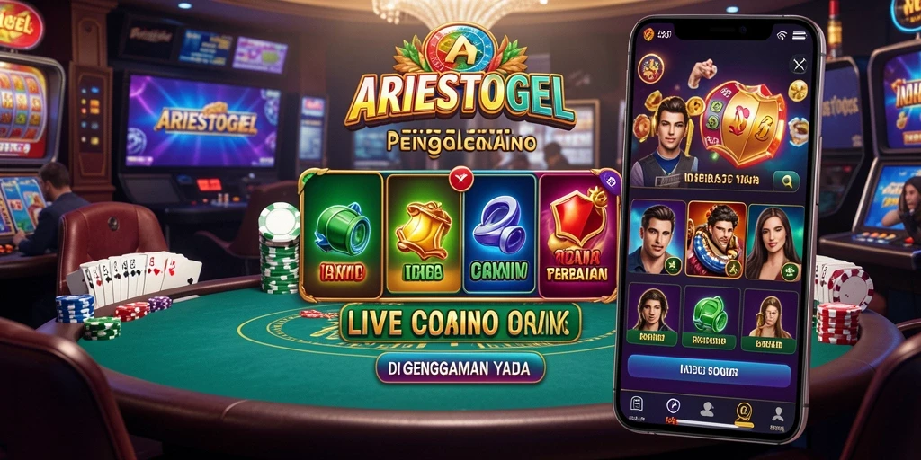 Tampilan gameplay Live Casino ARIESTOGEL yang mendebarkan.