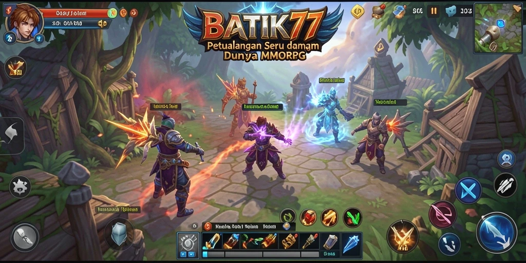 Tangkapan layar utama dari gameplay seru BATIK77 yang menunjukkan petualangan di dunia MMORPG.