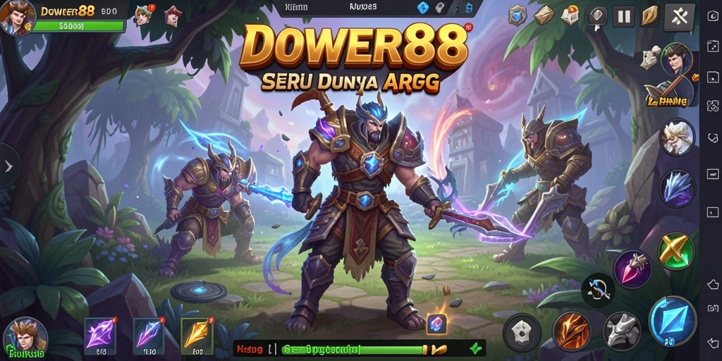 Tampilan gameplay menegangkan dalam DOWER88 dengan aksi pertarungan yang epik.