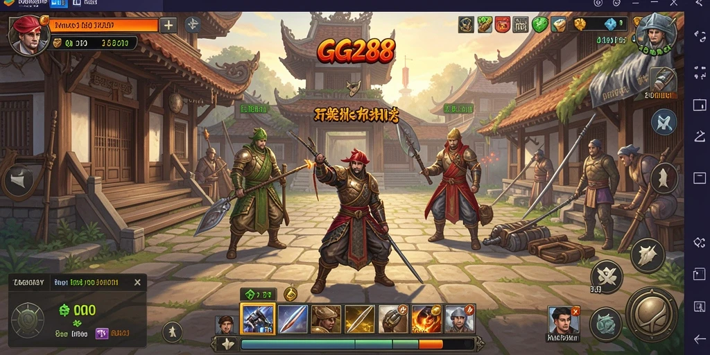 Tampilan visual menarik dari gameplay strategi GG288.