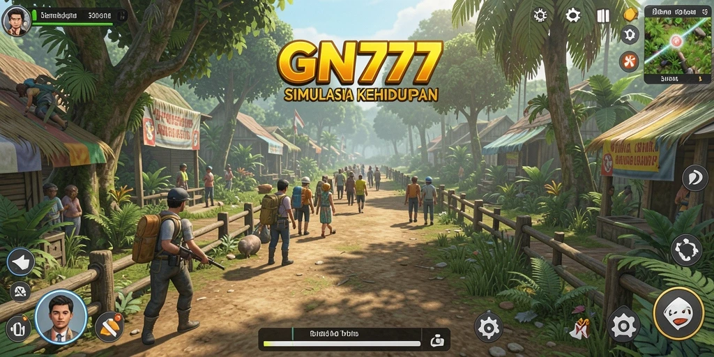 Screenshot gameplay <strong>GN777</strong> menampilkan karakter dan interaksi menarik dalam simulasi.