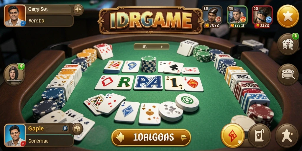Gameplay seru dan menantang dalam IDRGAME Game Gaple.