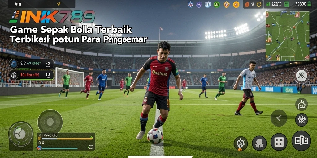 Tampilan grafik menarik dari gameplay sepak bola di INK789.