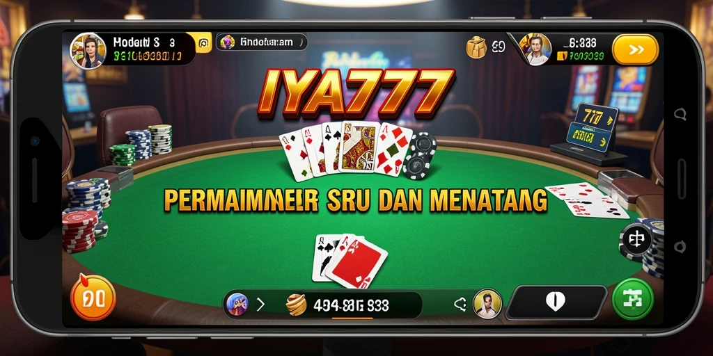 Screenshot utama IYA777 menampilkan antarmuka permainan Poker yang menarik.