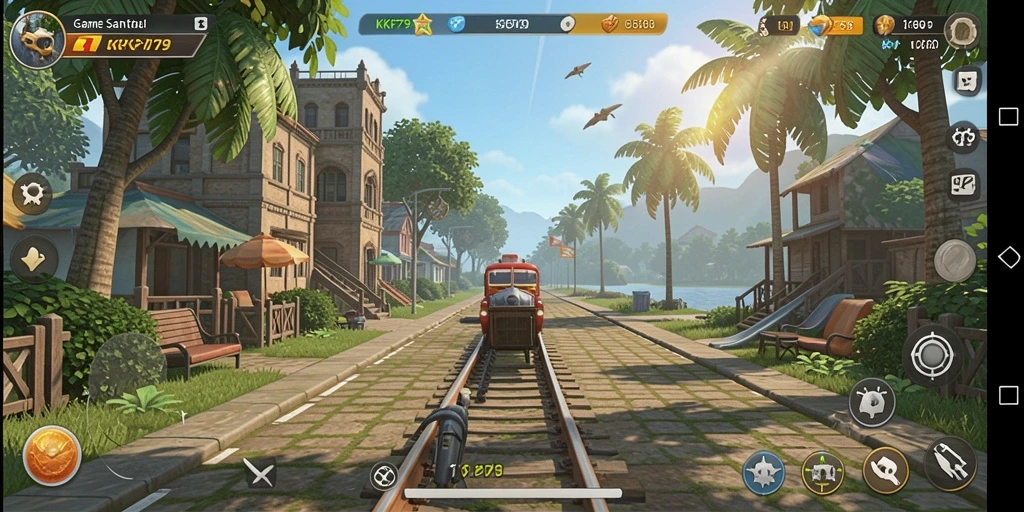 Tampilan gameplay KPK79 yang ceria dan penuh warna.