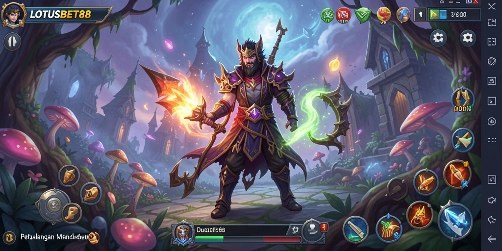 Screenshot LOTUSBET88 menampilkan momen seru dalam petualangan.
