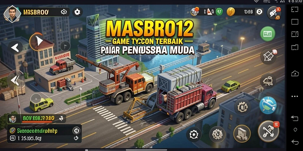 Tampilan menarik dari gameplay MASBRO12 yang penuh strategi Tycoon.