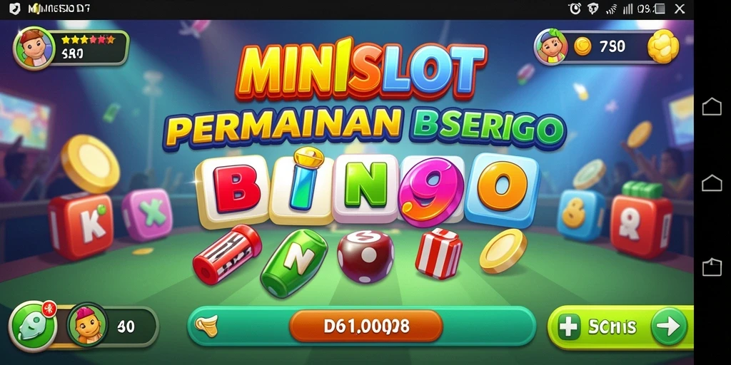 Screenshot menunjukkan gameplay seru Bingo di MINISLOT.