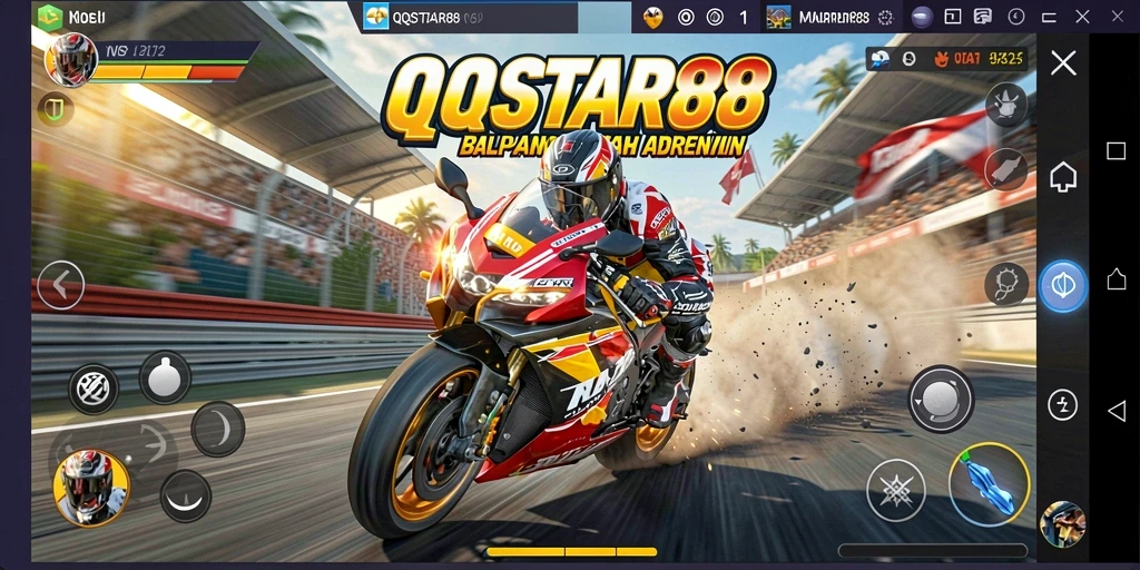 Gameplay balapan motor yang intens dan mendebarkan.