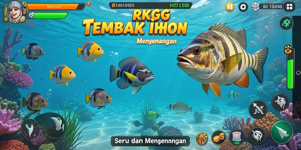 Tampilan gameplay RKGG yang menarik dengan aksi tembak ikan.