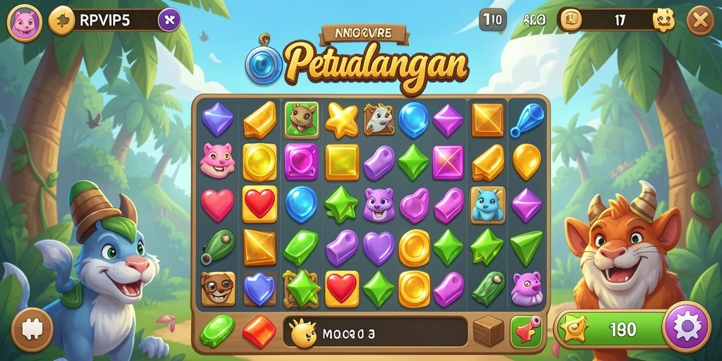 Tampilan gameplay RPVIP5 yang seru dan penuh warna.