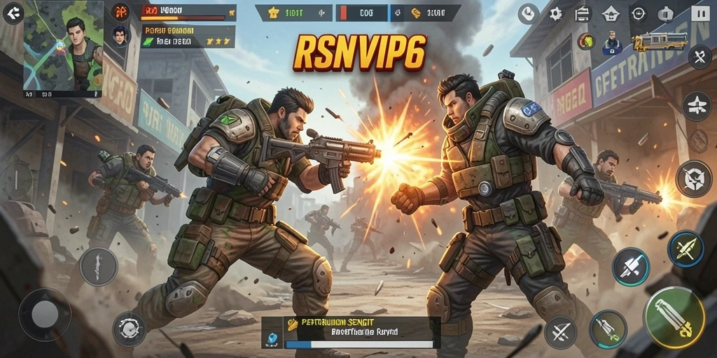 Screenshot gameplay pertarungan di RSNVIP6 yang intens dan mendebarkan.