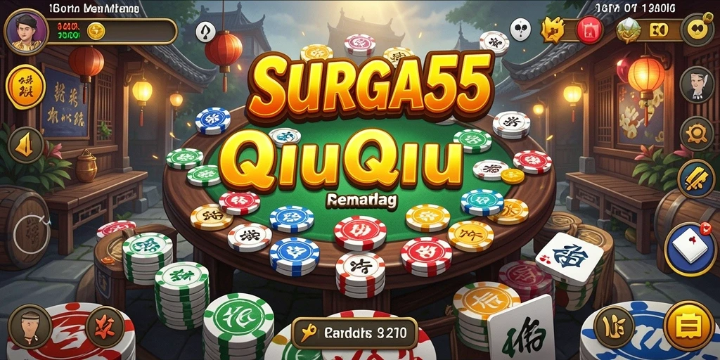 Screenshot gameplay SURGA55 dengan kartu QiuQiu.