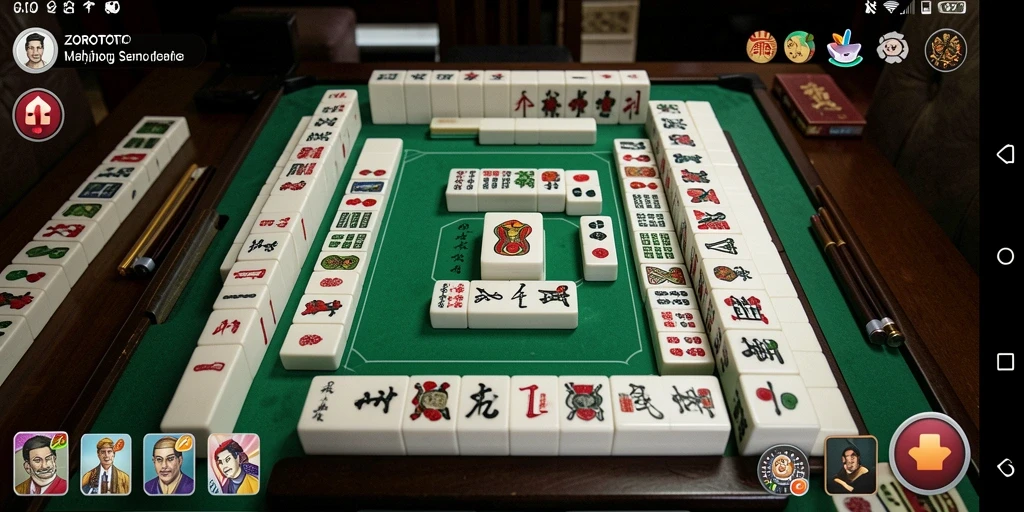 Tampilan gameplay ZOROTOTO yang menawan dengan ubin Mahjong.